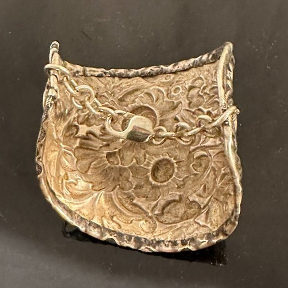 Floral Sterling Silver 925 Solid Cuff Bracelet Wide Victorian Antique Repurposed - Picture 5 of 10